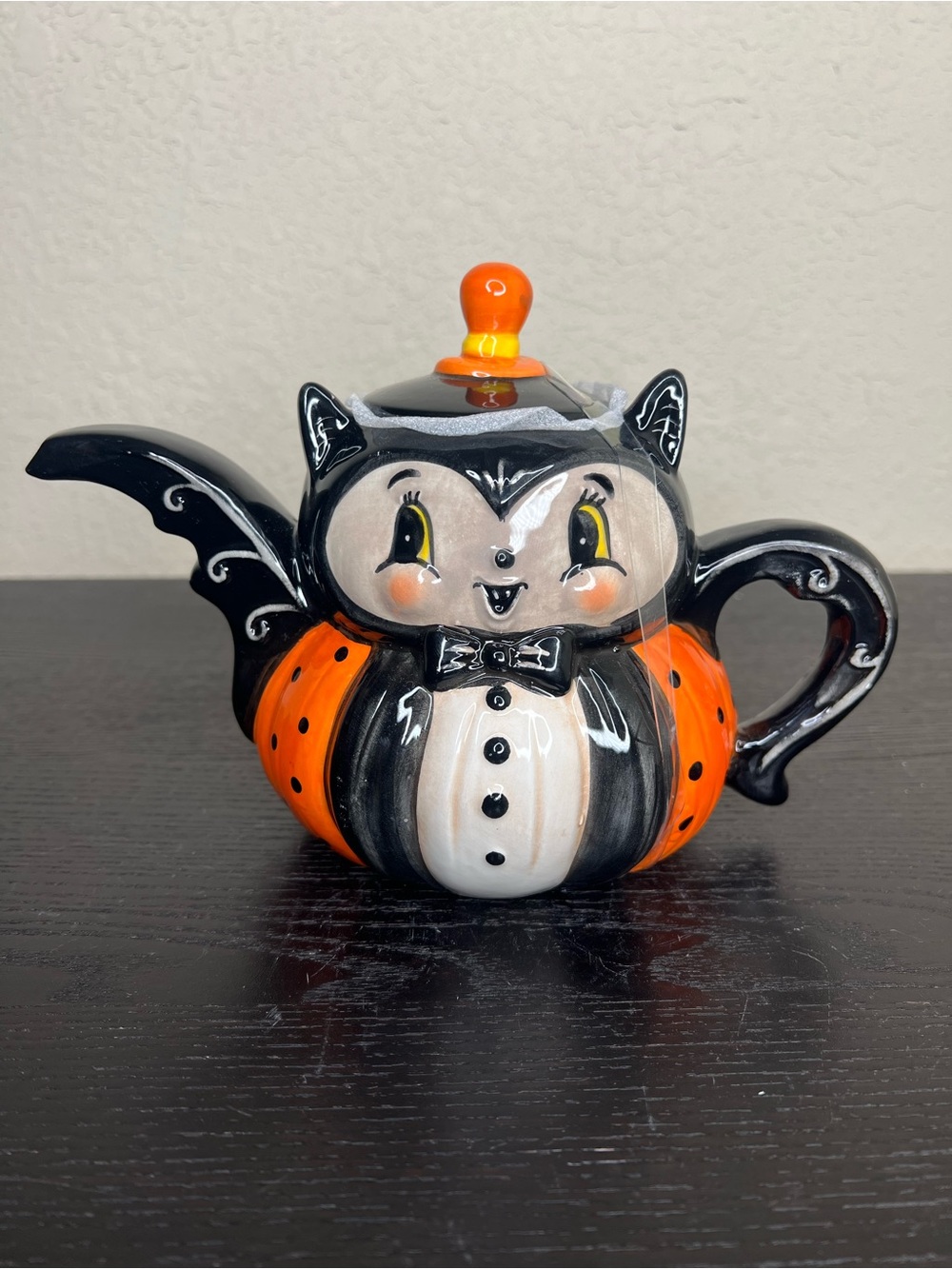 NEW Johanna Parker Halloween Bat Teapot